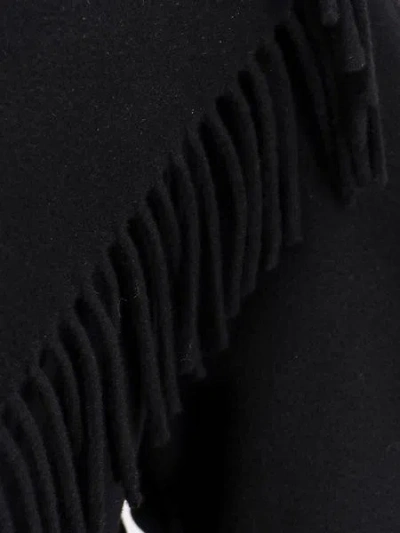 Balenciaga Hooded Fringe Oversized Self-tie Wool Jacket