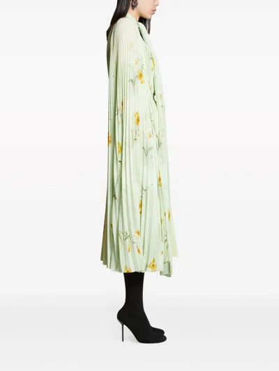 Balenciaga Cloak-inspired Floral Print Blouse