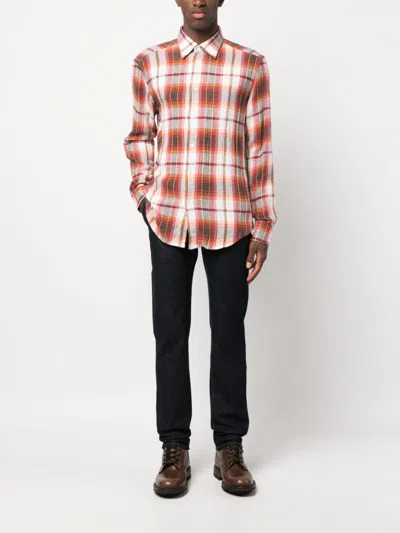 Barena Venezia Barena Check Print Cotton Blend Shirt