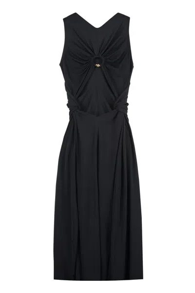 Bottega Veneta Black Jersey Long Dress
