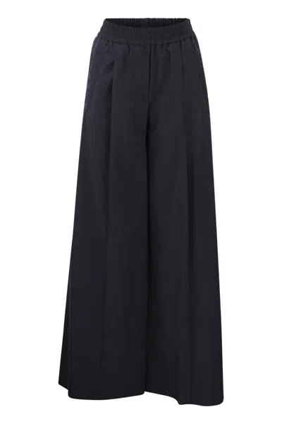 Brunello Cucinelli Women's Relaxed Light Cotton Trousers