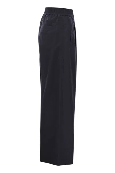 Brunello Cucinelli Women's Relaxed Light Cotton Trousers
