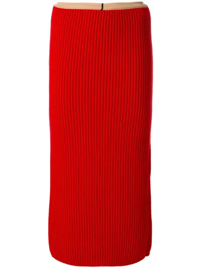 Calvin Klein 205w39nyc Rib-knit Midi Skirt
