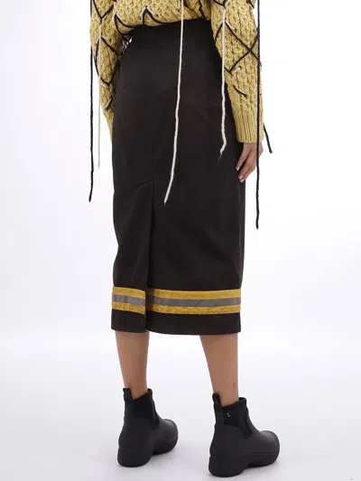 Calvin Klein 205w39nyc High-waist Reflective Stripe Midi Skirt
