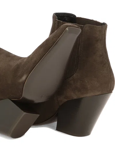 Casadei Anastasia Vulcano Ankle Boots Brown In Brown