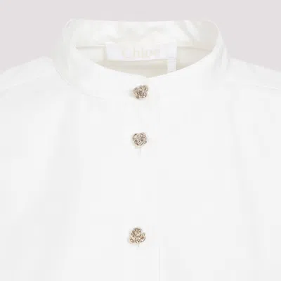 Chloé Buttoned Cotton Tuxedo Shirt