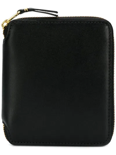 Comme Des Garçons Wallet Black Leather Wallet   Zip Around