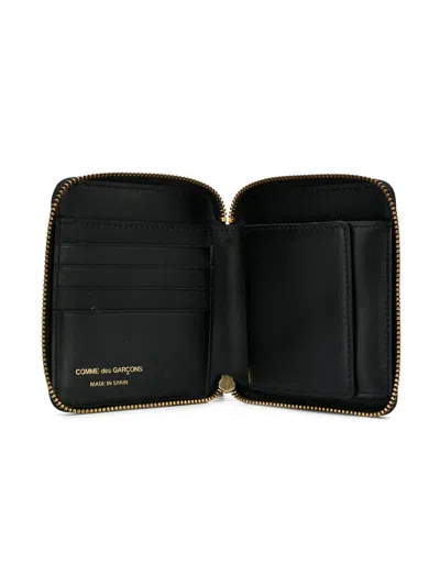 COMME DES GARÇONS COMME DES GARÇONS WALLET BLACK LEATHER WALLET   ZIP AROUND 