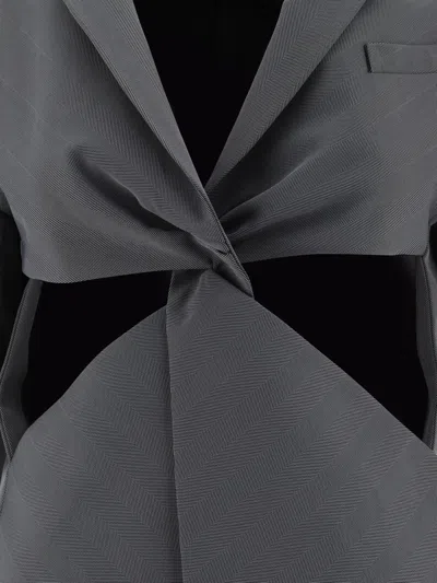 Coperni Tailored Jacket With Twisted Cut-out Detail