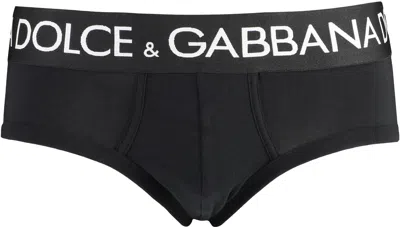 Dolce & Gabbana Brando Set Of Two Cotton Briefs With Logoed Elastic Band