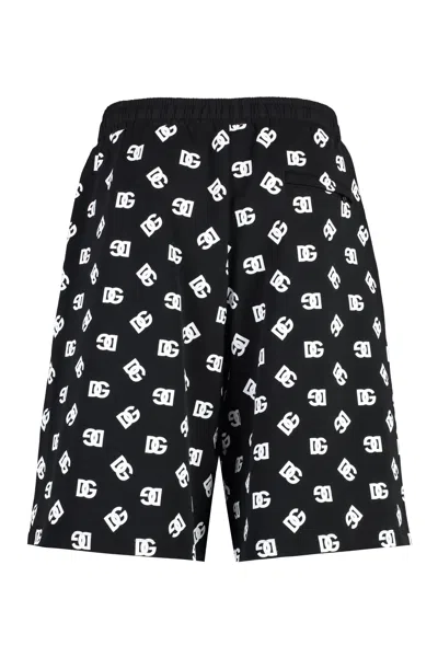 Dolce & Gabbana Dg Logo Print Cotton Shorts