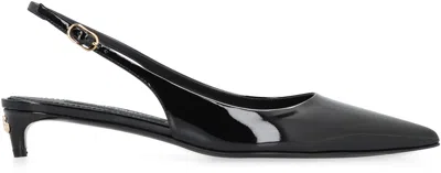 Dolce & Gabbana Patent Leather Cardinale Slingbacks
