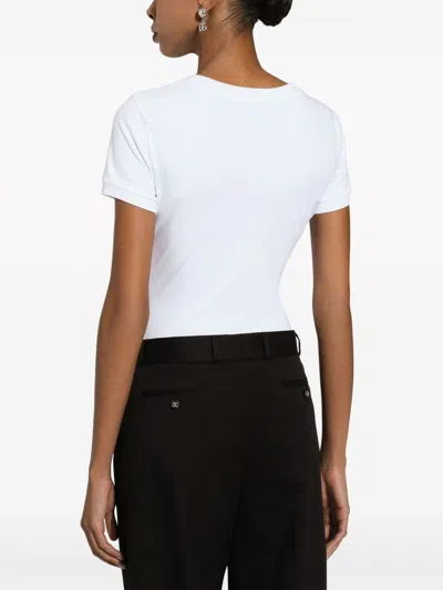 Dolce & Gabbana Logo-embroidered Cotton-blend T-shirt