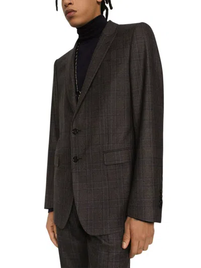 Dolce & Gabbana Men's Prince Of Wales Check Pattern Blazer