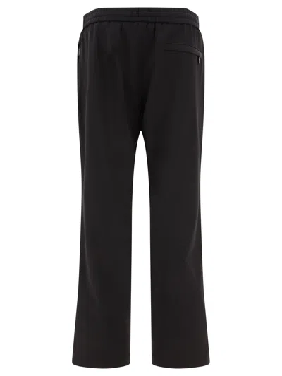 Dolce & Gabbana Wool Drawstring Track Pants In Black