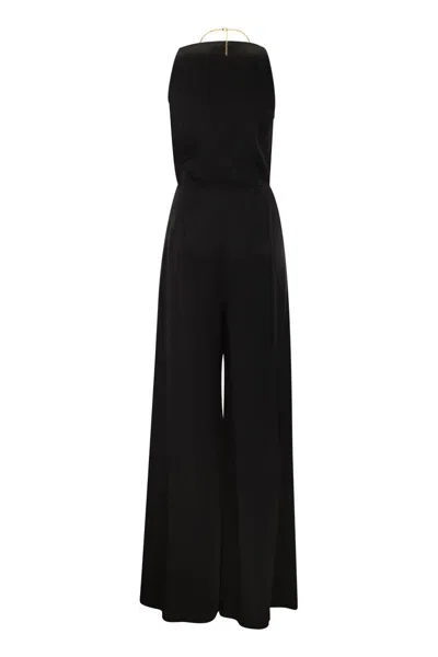 Elisabetta Franchi Jumpsuit Acetate Blend Metal Chain Accessory