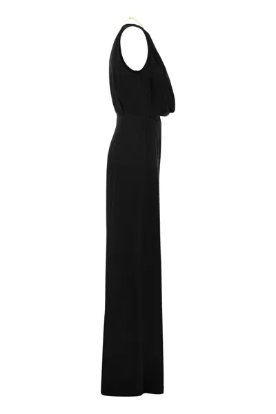 Elisabetta Franchi Jumpsuit Acetate Blend Metal Chain Accessory