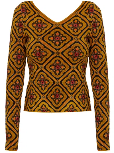 Etro Floral-jacquard Knitted Jumper