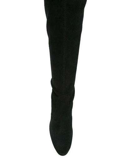 Shop Stuart Weitzman Plathighland Heeled Boots In Black