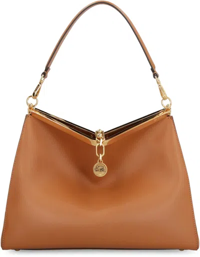 Etro Small Vela Leather Shoulder Bag