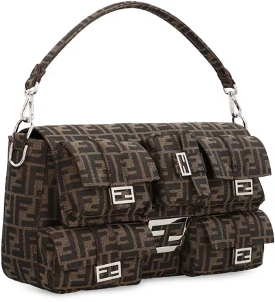 Fendi Maxi Multipocket Baguette Ff Jacquard Tote Bag
