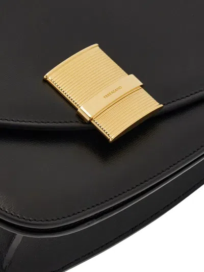 Ferragamo Fiamma Asymmetric Foldover Top Crossbody Bag
