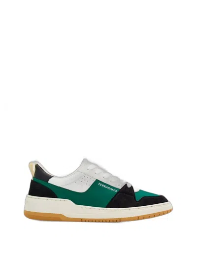Ferragamo Gancini Low-top Sports Shoes With Outline