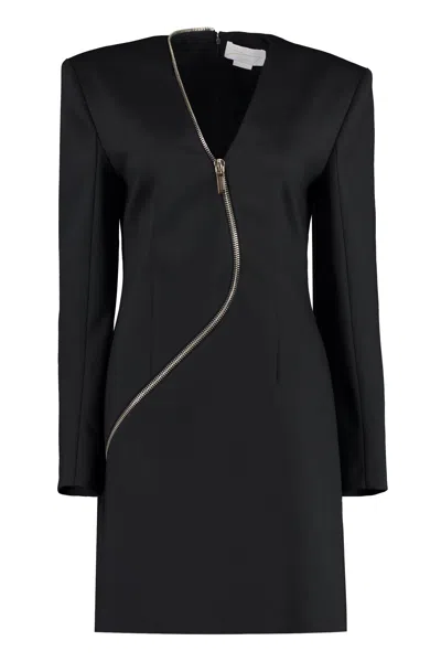 Genny Decorative-zip Long-sleeve Minidress