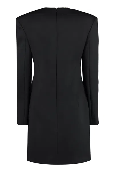 Genny Decorative-zip Long-sleeve Minidress