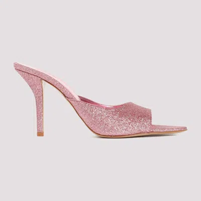 Gia Borghini Pernille Dark Pink Glitter Perni Mules In Multi
