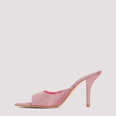 Gia Borghini Pernille Dark Pink Glitter Perni Mules In Multi