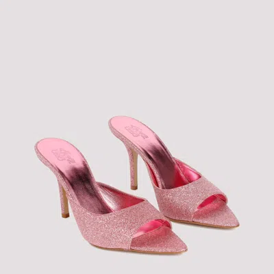 Gia Borghini Pernille Dark Pink Glitter Perni Mules In Multi