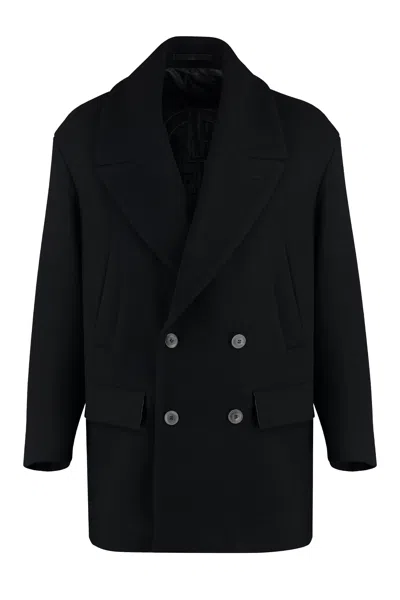 Giorgio Armani Lapel Collar Double-breasted Peacoat