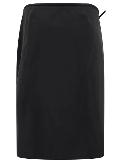Givenchy Rebellious Wrap Skirt With Belted Waist