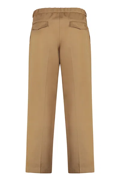 Gucci Web-detail Cotton Trousers