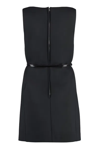 Gucci Mini Abito In Crepe Nero Donna