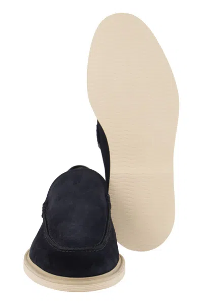 Hogan Logo-patch Suede Loafers