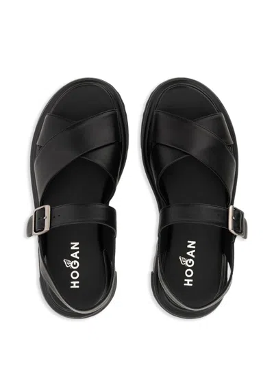 Hogan Leather Sandal With Midsole Sandals