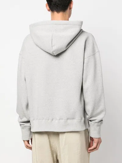 Jil Sander Minimalist Light Grey Cashmere-cotton Hoodie