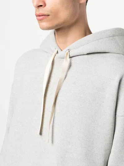 Jil Sander Minimalist Light Grey Cashmere-cotton Hoodie
