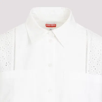 Kenzo Paneled Broderie Anglaise Shirt