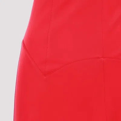 Lanvin Red Flame Sleeveless A-line Midi Dress