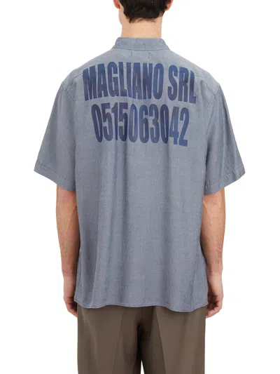 Magliano Man Shirt Slate Blue Size L Lyocell