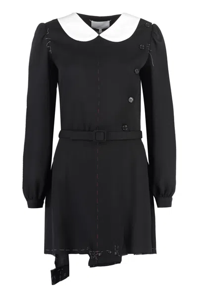 Maison Margiela Peter Pan-collar Wool Minidress