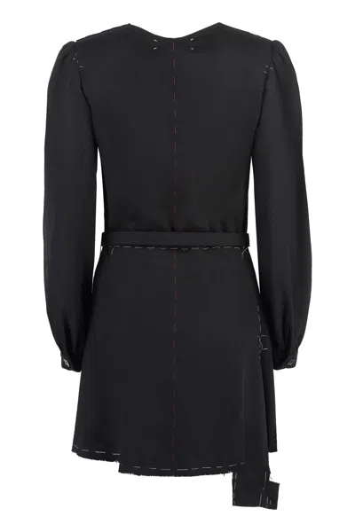 Maison Margiela Peter Pan-collar Wool Minidress