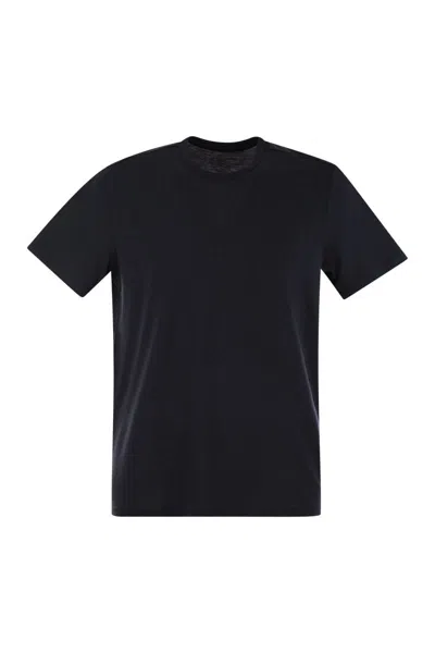 Majestic Short-sleeved T-shirt In Lyocell And Cotton