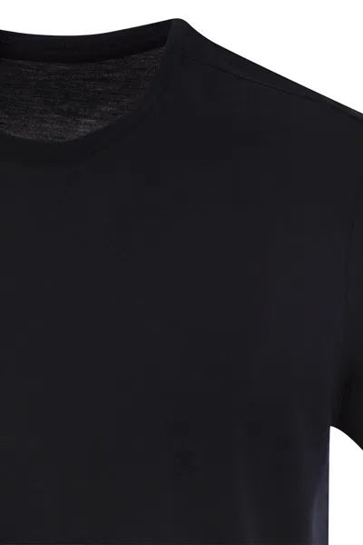 Majestic Short-sleeved T-shirt In Lyocell And Cotton