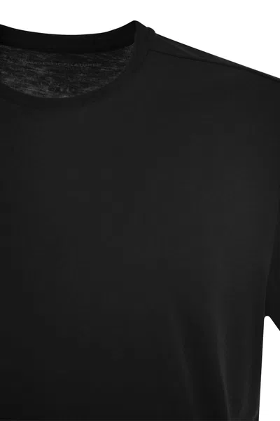 Majestic Short-sleeved T-shirt In Lyocell And Cotton
