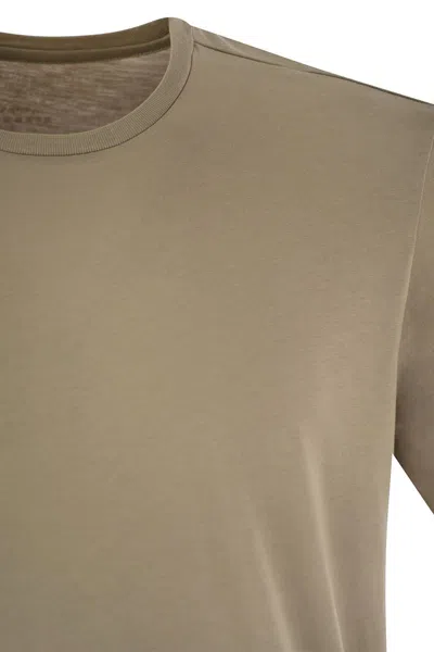 Majestic Filatures Short-sleeved T-shirt In Lyocell And Cotton