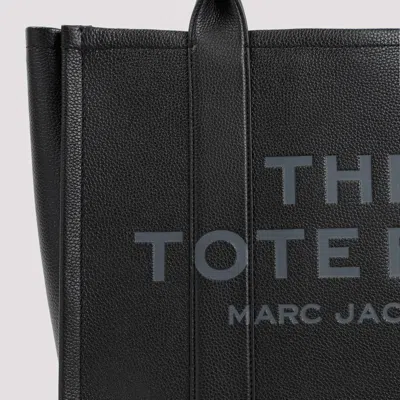 Marc Jacobs 'the Large Tote Bag' Black Shoulder Bag With Logo Lettering